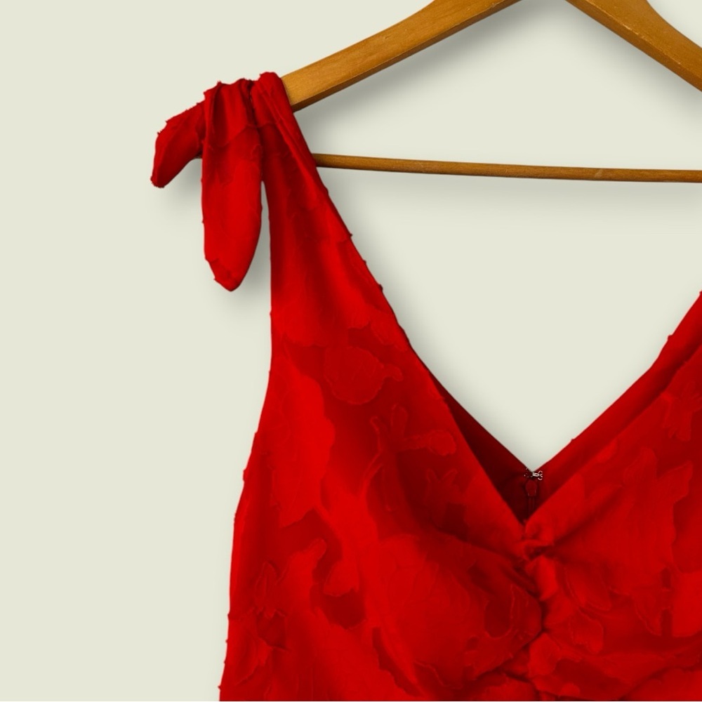 Dynamite Red Mini Dress Tie Straps - Picture 2 of 9